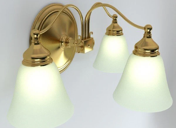 wall light fixture 3D Model .c4d .max .obj .3ds .fbx .stl .blend 