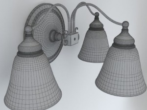 wall light fixture 3D 모델