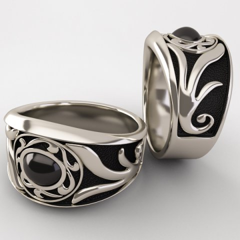 gothic ring 3D-Modell .c4d .max .obj .3ds .fbx .stl .blend 