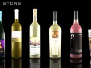 alcohol bottles 3D Model