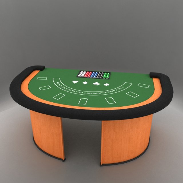black jack table 3D-Modell .c4d .max .obj .3ds .fbx .stl .blend 