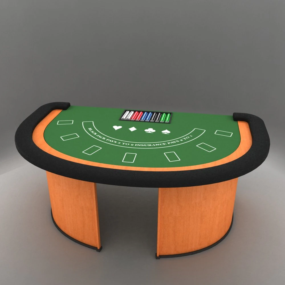 table de black jack Modèle 3D .c4d .max .obj .3ds .fbx .stl .blend 