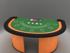 black jack table 3D Model