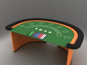 black jack table 3D-Modell