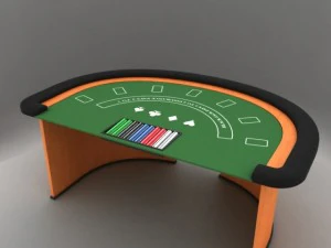 table de black jack Modèle 3D