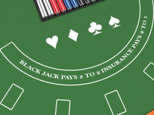 black jack table 3D-Modell