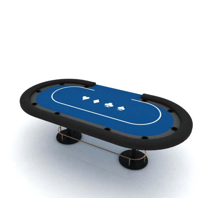 poker table 3D Model .c4d .max .obj .3ds .fbx .stl .blend 