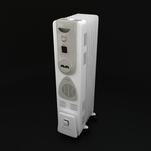 oil radiator 3Dモデル .c4d .max .obj .3ds .fbx .stl .blend 