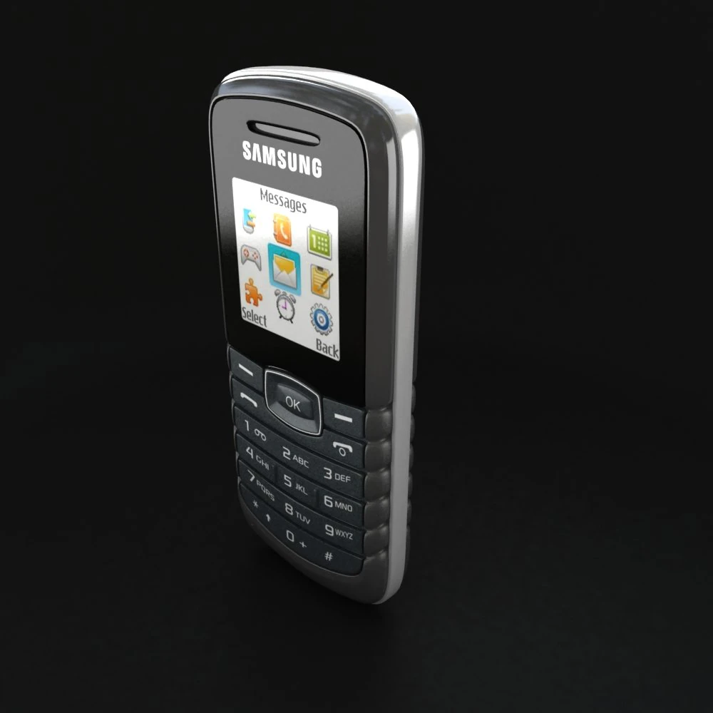 cell phone samsung e1081 3D Model .c4d .max .obj .3ds .fbx .stl .blend 