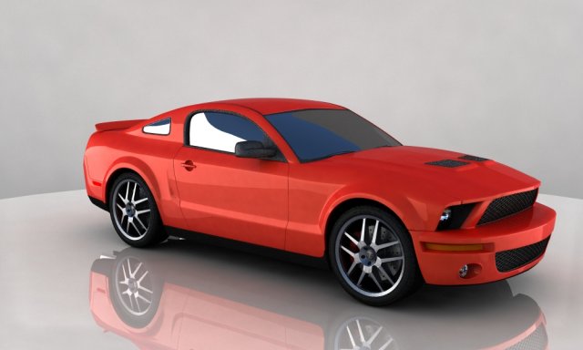 shelby gt 500 3D Model .c4d .max .obj .3ds .fbx .stl .blend 