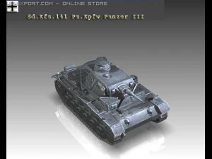 Panzer III, carro armato medio tedesco della seconda guerra mondiale Modello 3D