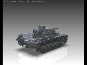ww2 german medium tank panzer iii 3D 모델