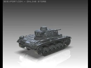 ww2 german medium tank panzer iii 3D Model