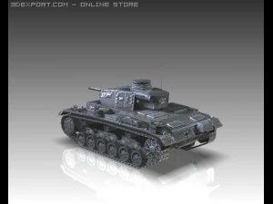 ww2 german medium tank panzer iii 3D Model