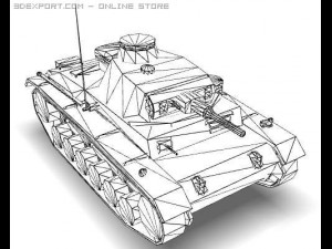 ww2 german medium tank panzer iii 3D 모델