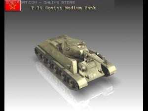 ww2 soviet tank t34 Modèle 3D