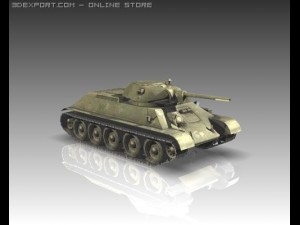 ww2 soviet tank t34 3D Model