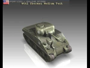 Carro armato medio sherman ww2 m4a1 Modello 3D