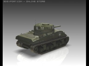 ww2 m4a1 sherman medium tank Modelo 3D