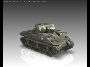 ww2 m4a1 sherman medium tank Modelo 3D