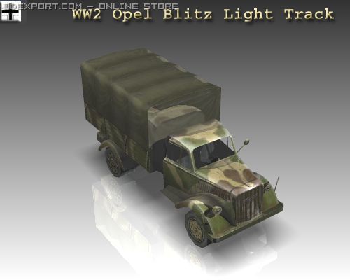 ww2 opel blitz light track Modèle 3D .c4d .max .obj .3ds .fbx .stl .blend 