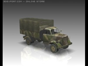 ww2 opel blitz light track Modèle 3D
