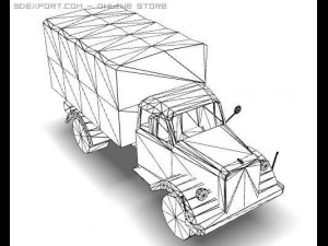 ww2 opel blitz light track Modèle 3D