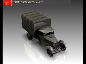 ww2 gaz aa soviet cargo truck 3D Model