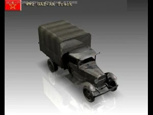 ww2 gaz aa soviet cargo truck 3D Model