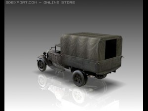 ww2 gaz aa soviet cargo truck Modelo 3D