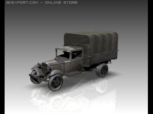 ww2 gaz aa soviet cargo truck Modelo 3D