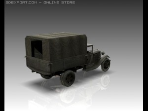 ww2 gaz aa soviet cargo truck Modelo 3D