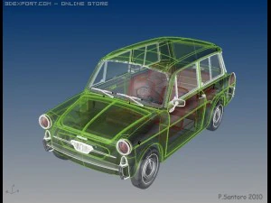 Autobianchi Bianchina Panoramica 3D Model