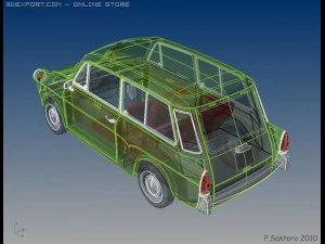 Autobianchi Bianchina Panoramica 3D Model