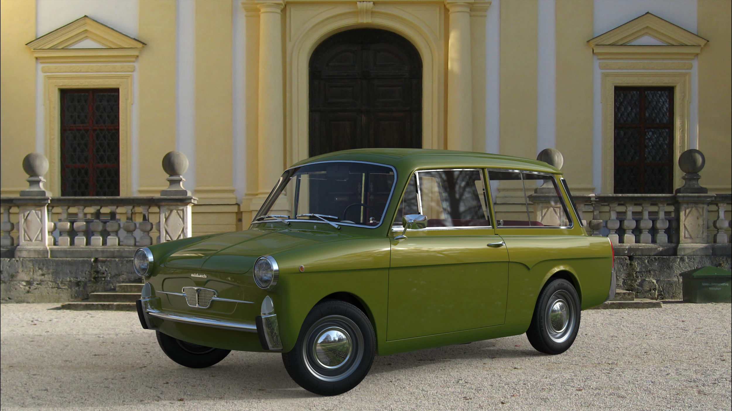 Autobianchi Bianchina Panoramica 3D Model .c4d .max .obj .3ds .fbx .stl .blend 