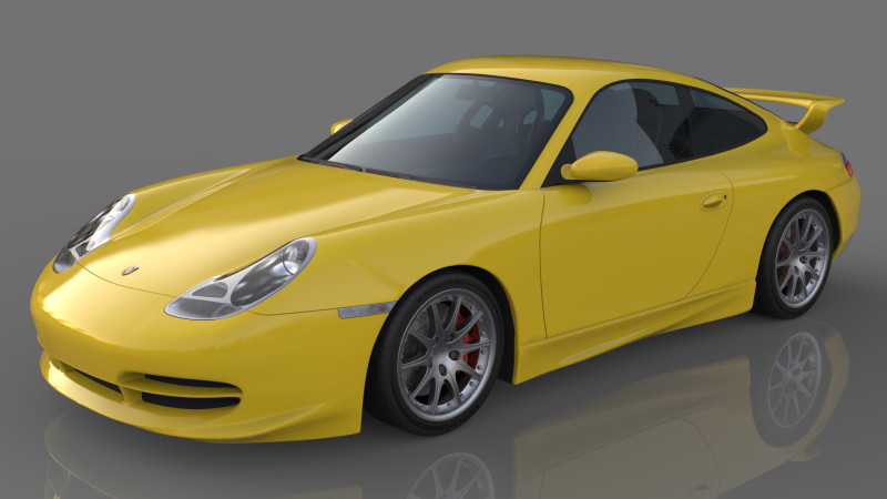 Porsche 911 996 GT3 Model 3D .c4d .max .obj .3ds .fbx .stl .blend 