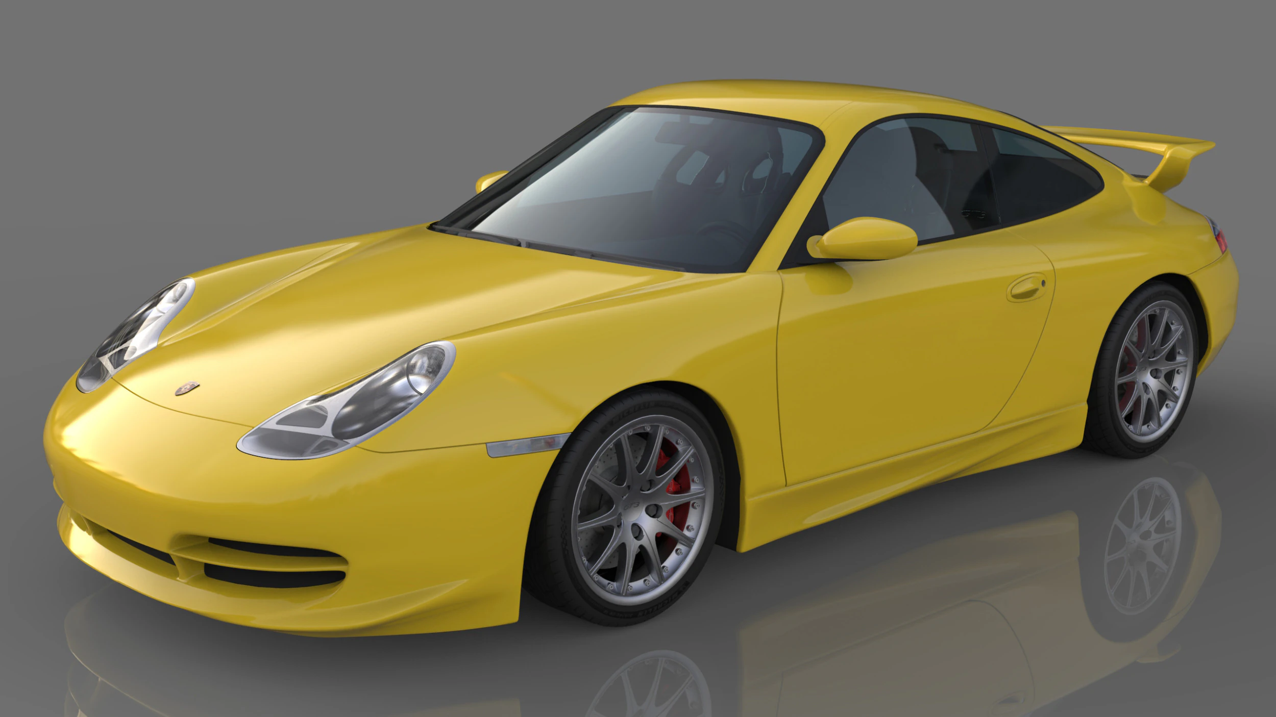 Porsche 911 996 GT3 3D Model .c4d .max .obj .3ds .fbx .stl .blend 