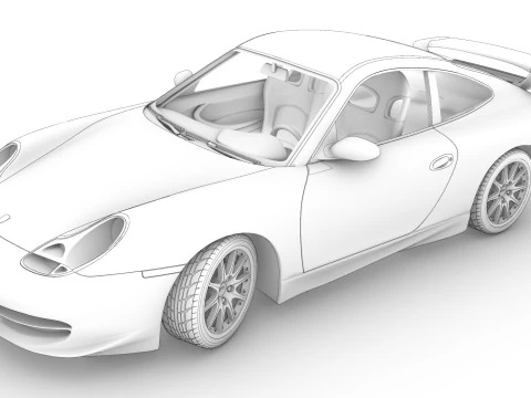 Porsche 911 996 GT3 3D Model