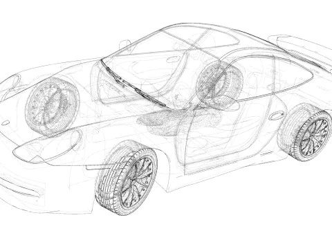 Porsche 911 996 GT3 3D Model