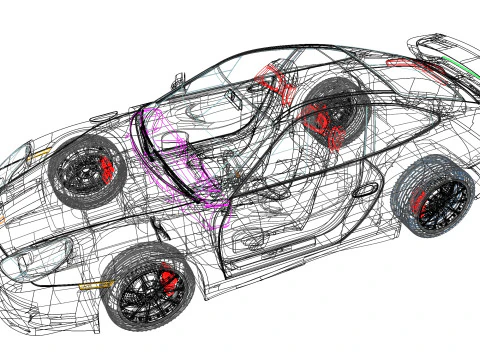 Porsche 911 996 GT3 3D Model