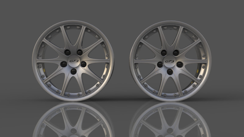 Wheels original Porsche 911 996 GT3 - couple front rear Model 3D .c4d .max .obj .3ds .fbx .stl .blend 