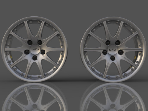 Wheels original Porsche 911 996 GT3 - couple front rear Modèle 3D