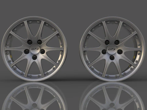 Wheels original Porsche 911 996 GT3 - couple front rear 3D Model