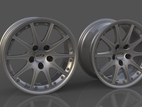 Wheels original Porsche 911 996 GT3 - couple front rear Model 3D