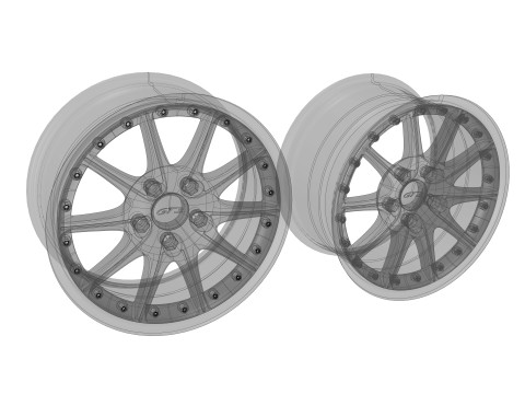 Wheels original Porsche 911 996 GT3 - couple front rear Model 3D