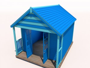beach hut 3D-Modell