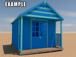 beach hut 3D Model