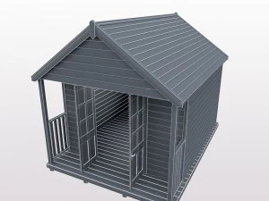 beach hut 3D Model
