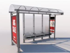 urban bus shelter 3D Model