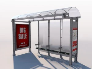 urban bus shelter 3D Model